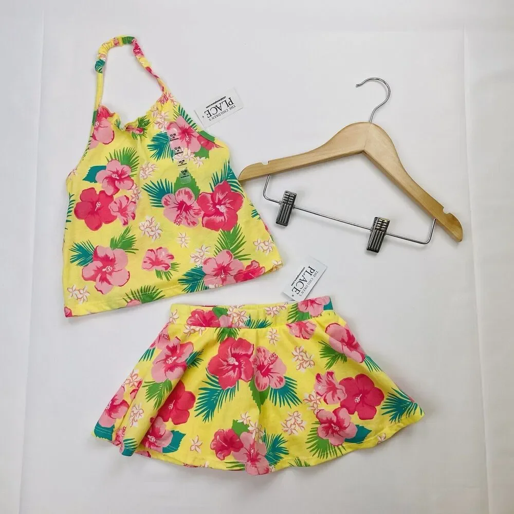 Children’s Place Baby Girl Floral Skorts & Blouse Set – Size 12–18M - Picture 1 of 5